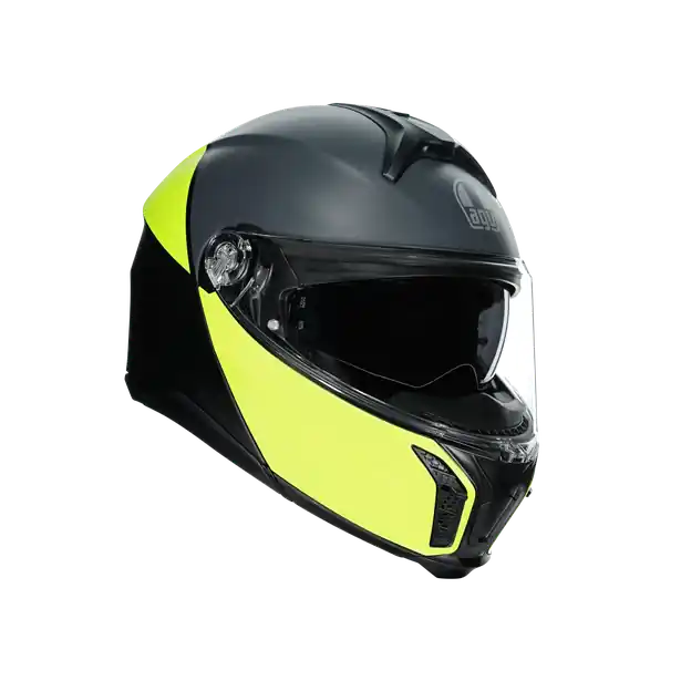 AGV Tourmodular Balance Matt Black Yellow Fluo Grey 001 Gecertificeerd