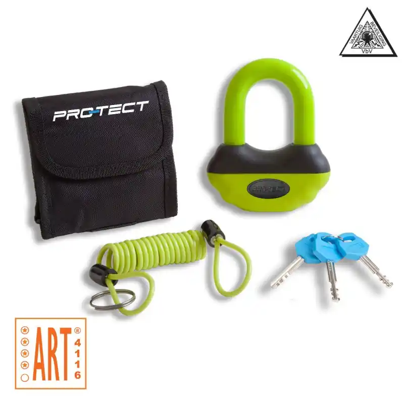 Actieprijs Pro-Tect Topaz ART-4 schijfremslot Fluo geel