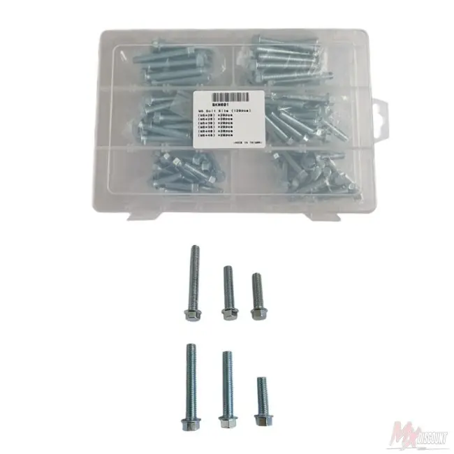 Accel bouten set m6 universeel 120 stuks Flitsaanbieding