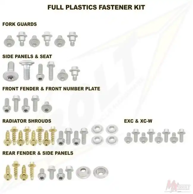 Snelle Levering Bolt Full Plastic Bevestigings Kit ktm gas sx sxf 19-22 exc exc-f 20-23