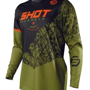 Veilige Betaling Motokrosový dres Shot Devo Storm černo-khaki zelený