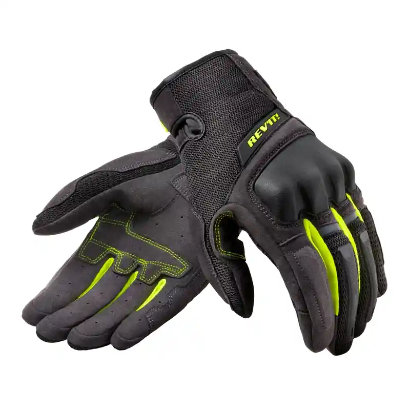 Actieprijs Revit Volcano motorhandschoenen zwart-fluogeel uitverkoop