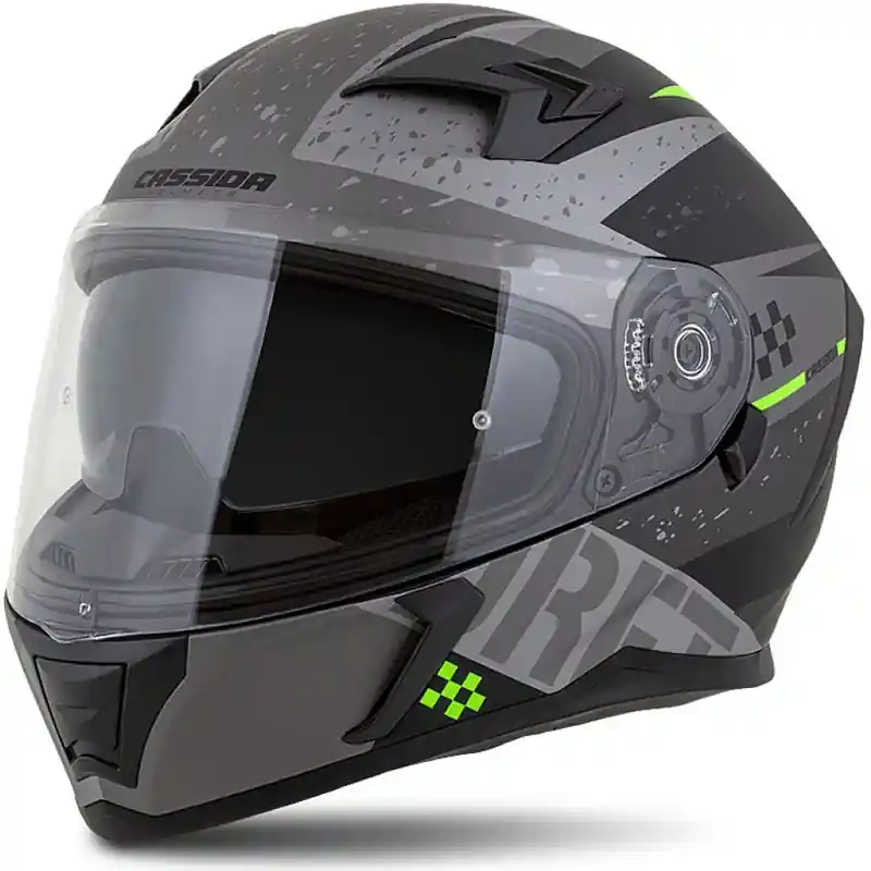 Dagaanbieding Integral motorhelm Cassida Integral 3.0 DRFT mat grijs-zwart-groen