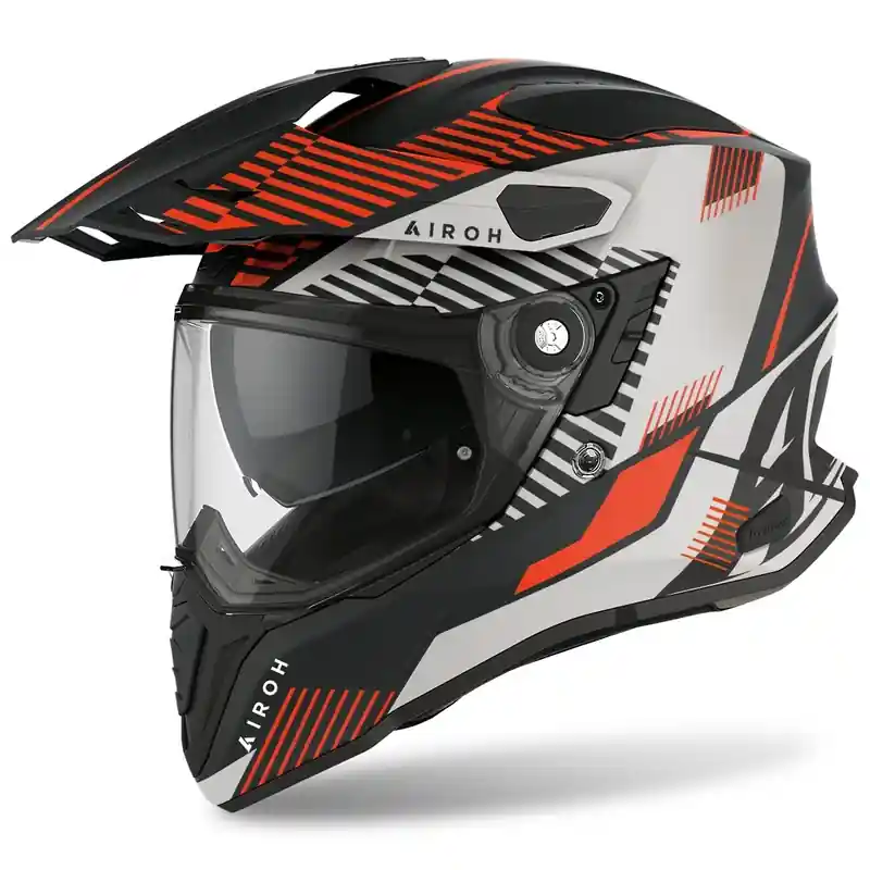 Bestseller Enduro přilba Airoh Commander Boost 2022 černo-bílo-oranžová matná výprodej