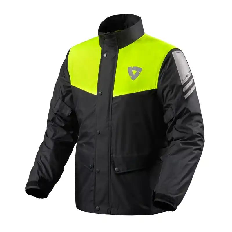 Moto bunda do deště Revit Nitric 3 H2O černo-fluo žlutá výprodej Fabrieksprijs