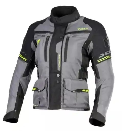 Seizoensaanbieding Dames motorjas SECA Arrakis II grijs-zwart uitverkoop