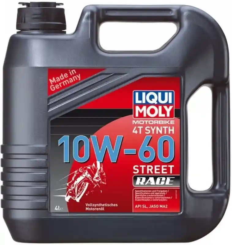 Gratis Retour LIQUI MOLY Motorfiets 4T Synth 10W60 Race 4 L