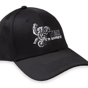 YEAH ik ben Wheelie'n! pet zwart uitverkoop Op = Op