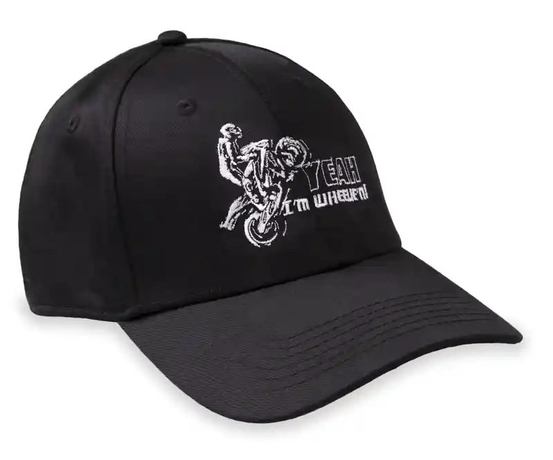 YEAH ik ben Wheelie'n! pet zwart uitverkoop Op = Op