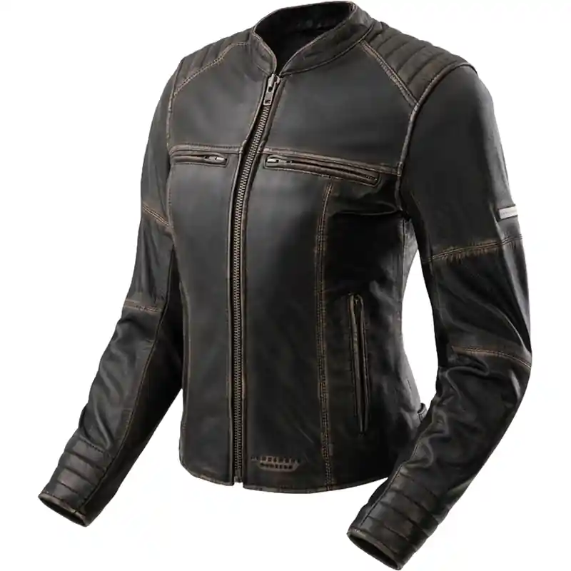 Leren dames motorjas Rebelhorn Hunter II bruin S Shop Nu