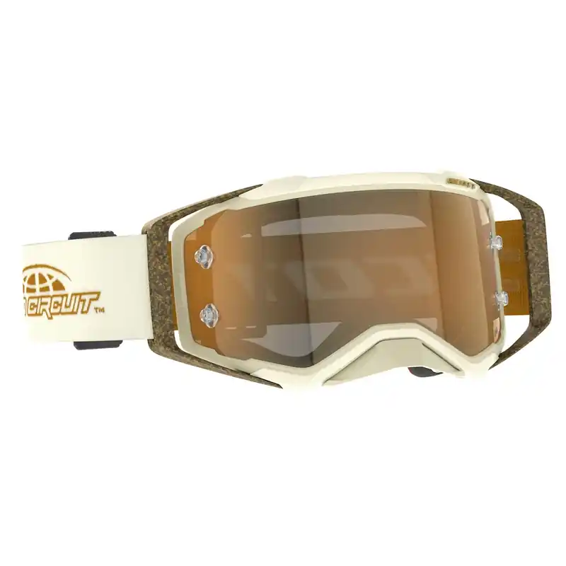 Express Levering Motorcrossbril SCOTT Prospect PRO Circuit AMP beige-bruin met gouden plexi