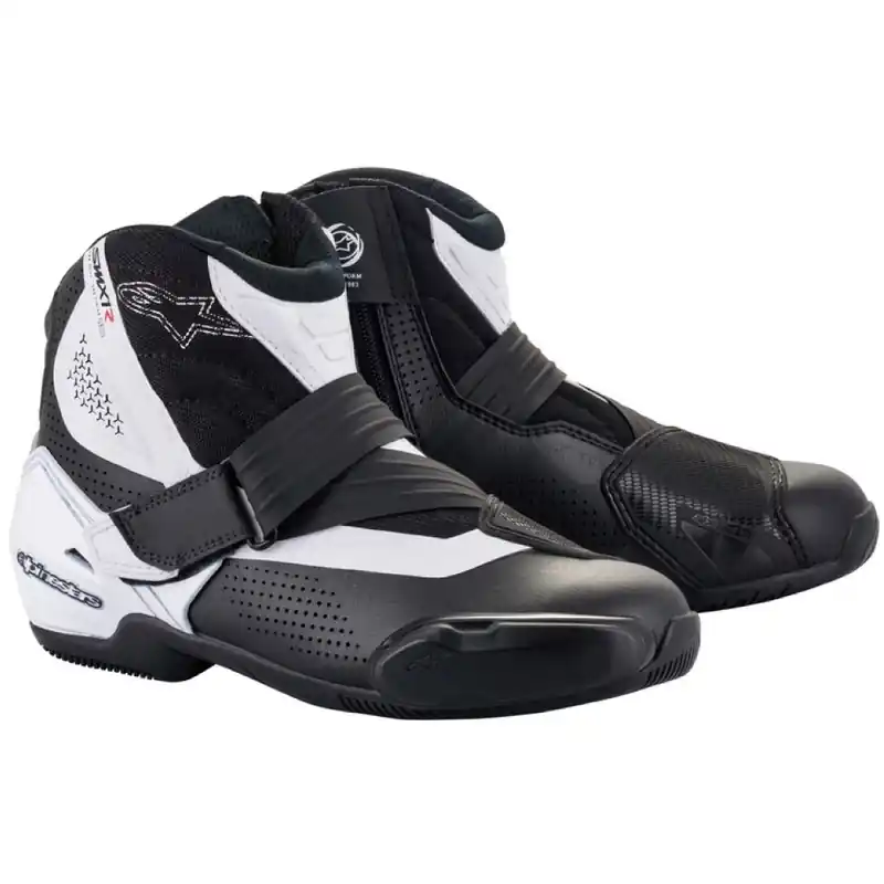 Alpinestars SMX-1 R Geventileerde Zwart-Witte Motorfietslaarzen 38 Shop Nu