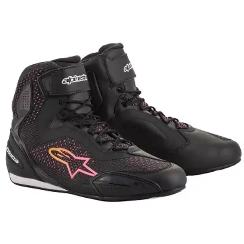 Alpinestars Stella Faster 3 Rideknit zwart, geel en roze motorlaarzen voor dames 36 Hoge Kwaliteit