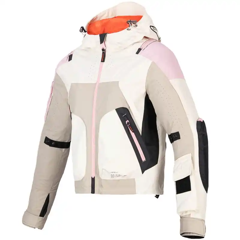Alpinestars MOLLY AIR dames motorjack zand-roze-amandel 2XS Gratis Retour