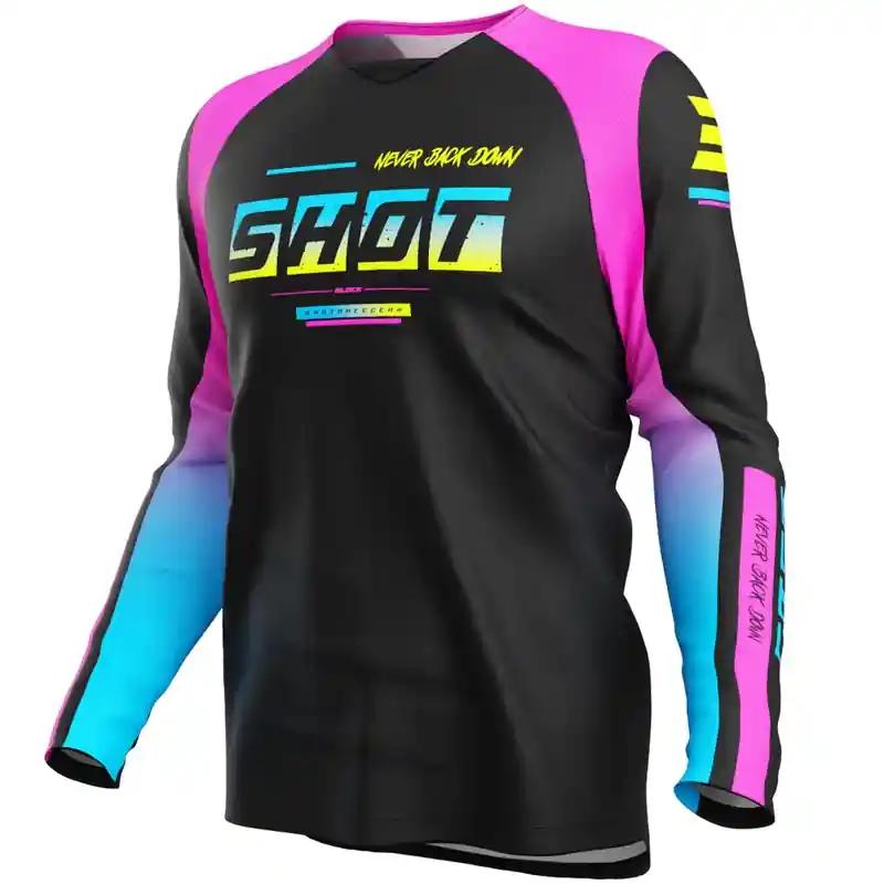 Veilige Betaling Shot Draw Block Kids Motocross Jersey Roze 4/5