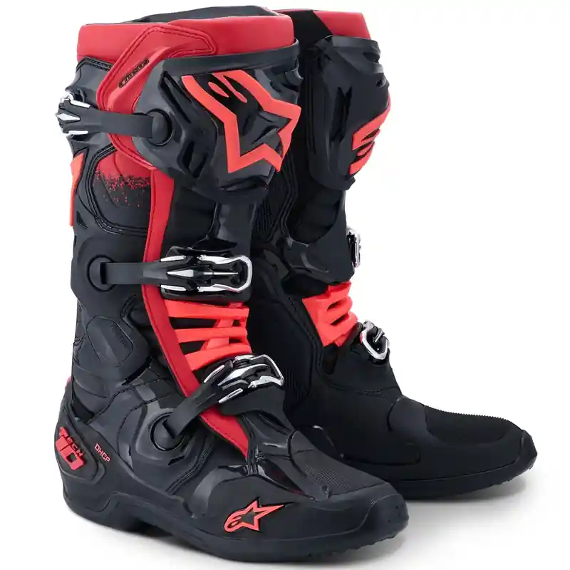 Alpinestars Tech 10 motorlaarzen zwart-rood 40.5 Gereduceerde Prijs