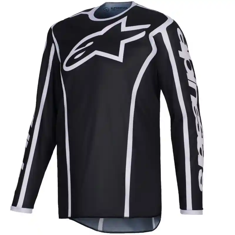 Alpinestars Fluid Apex motorcross shirt zwart-grijs S Betaalbaar