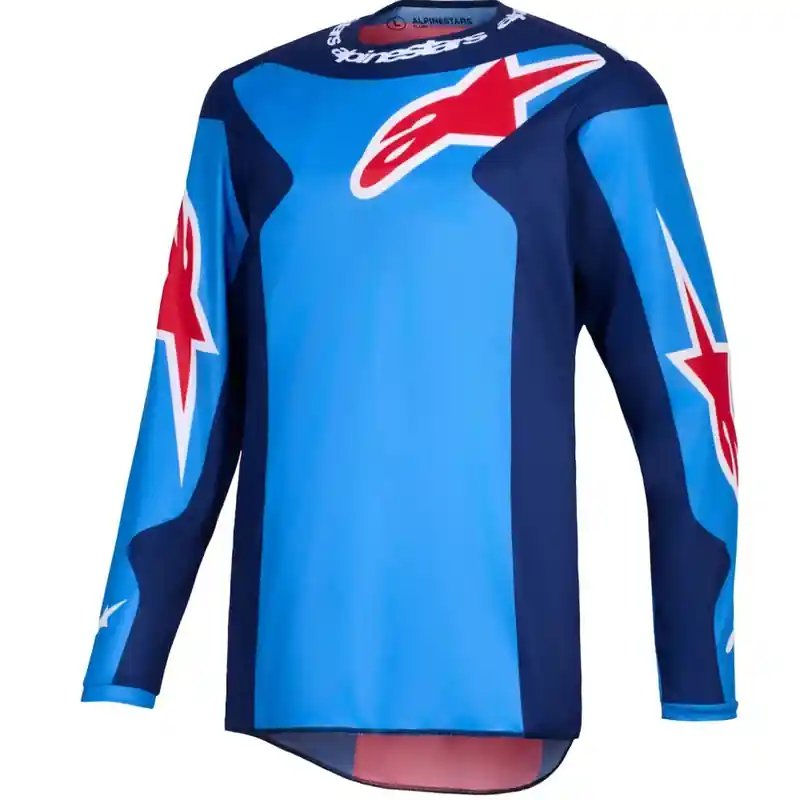 Actieprijs Alpinestars Fluid Grid motorcross shirt blauw-rood S