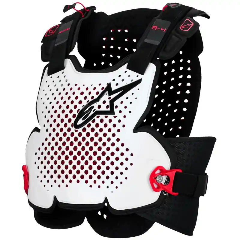 Alpinestars A-4 Plasma borstbeschermer zwart-rood-wit M/L Tijdelijk Beschikbaar