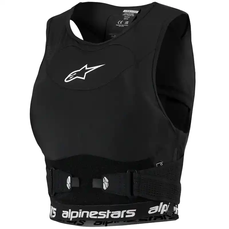 Alpinestars Stella Plasma Chest Dames Bodyprotector Zwart-Wit S Goedkoop