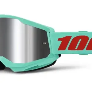 Weekendaanbieding Motorcrossbril 100% STRATA 2 Nieuw Maupiti groen (zilver plexi)