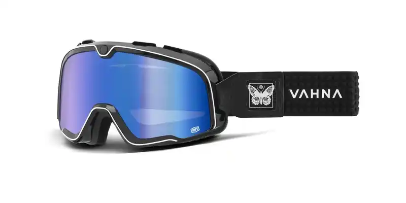 Korting Motorcrossbril 100% BARSTOW Vahna zwart (blauw plexi)