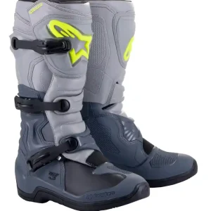 Alpinestars Tech 3 lichtgrijs-zwart-fluogeel motorlaarzen 38 Flitsaanbieding