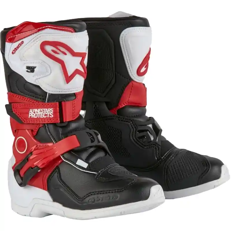 Aanbieding Alpinestars Tech 3S Kindermotorlaarzen Zwart-Wit-Rood 28