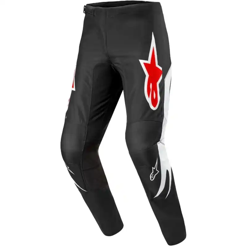 Alpinestars Fluid Lucent Motorcross Broek Zwart, Wit en Rood Dagaanbieding