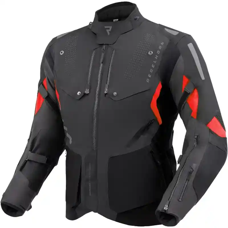 Favoriet Rebelhorn Hiker IV motorjas zwart-donkergrijs-rood XS