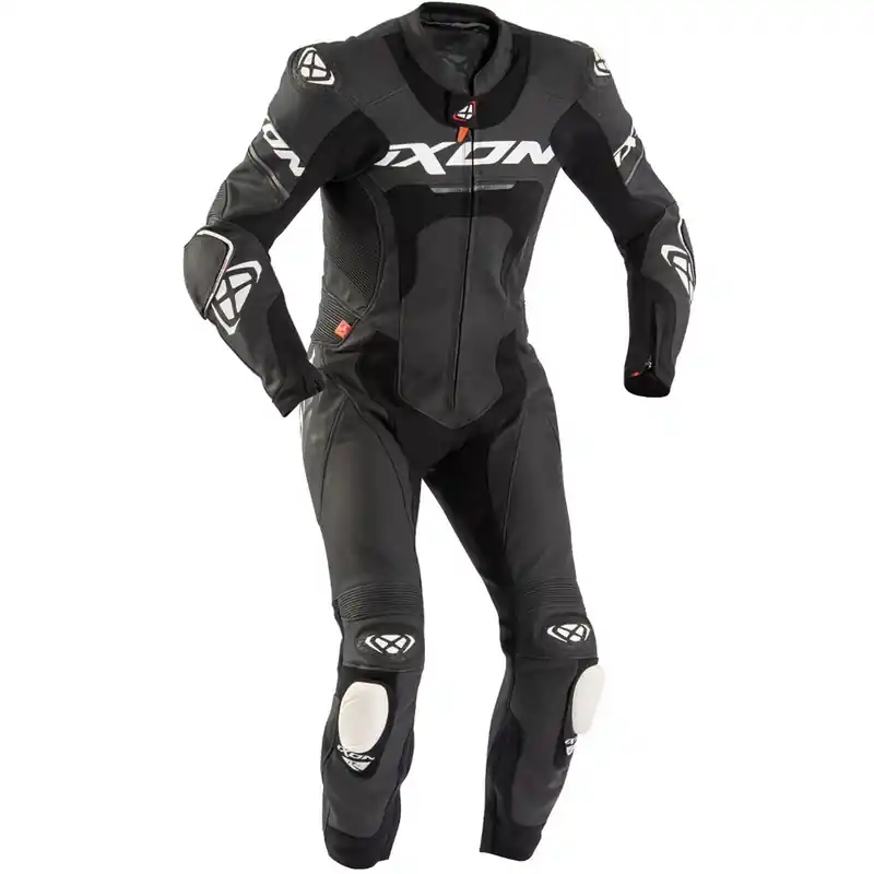 Laatste Versie IXON Jackal motorpak van leer, zwart XS
