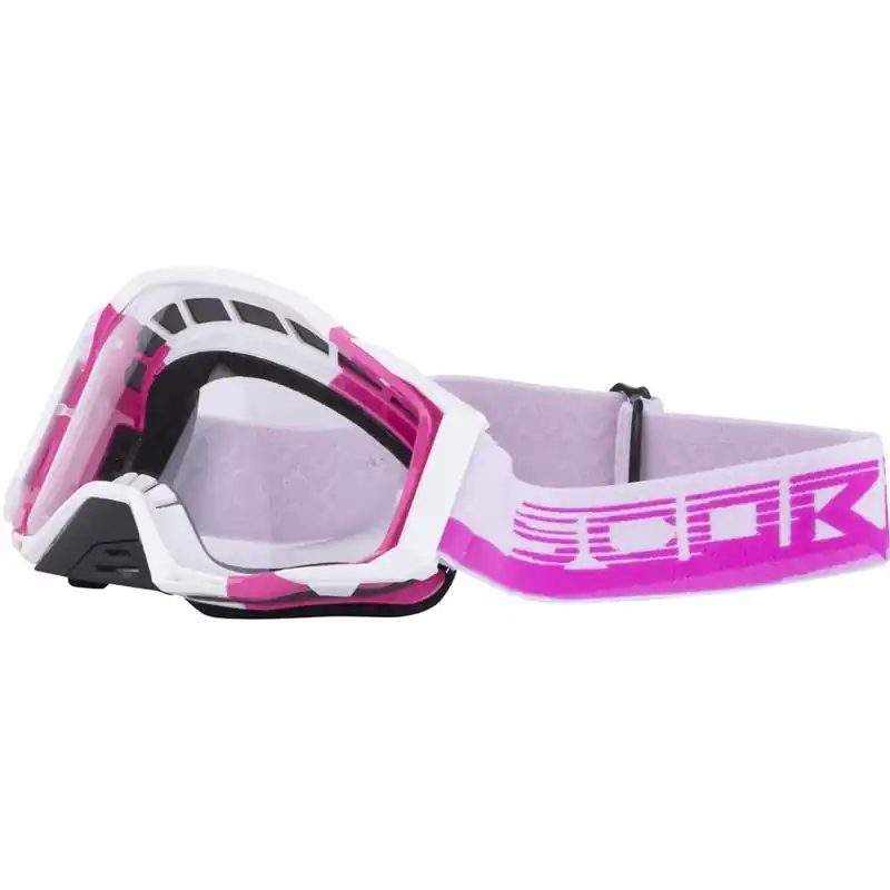 Lage Kosten Scorpion MX Mask motorcrossbril roze-wit