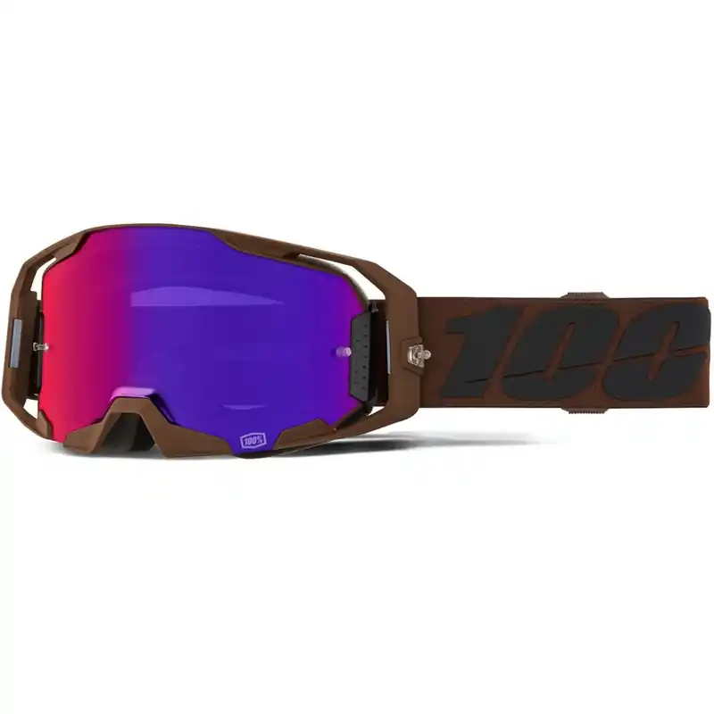 Aanbieding 100% ARmatic Salcedo motorcrossbril met paars plexiglas