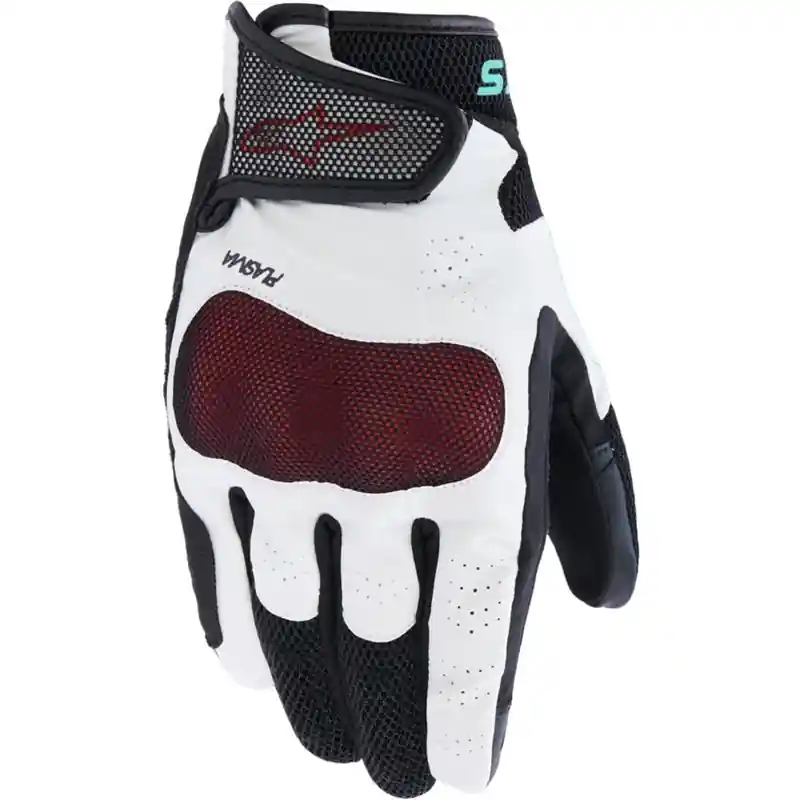 Alpinestars Stella Mogress Airflow dames motorhandschoenen wit-zwart-turkoois XS Betrouwbaar