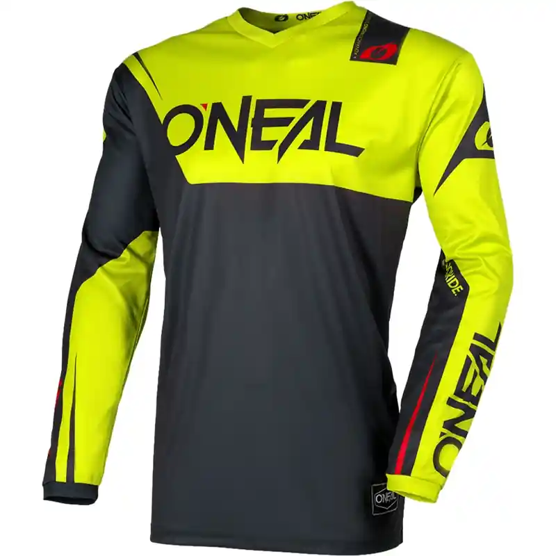 Snelle Levering O'Neal Element Racewear motorcrossshirt zwart-geel