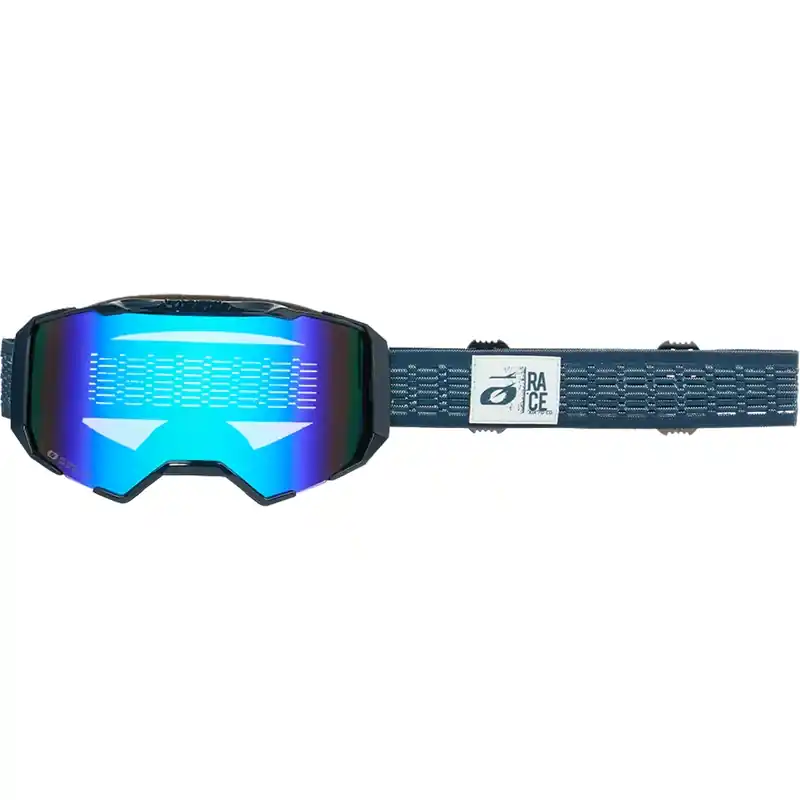 Veilige Betaling Motocrossbril O´Neal B-22 Static blauw (iridiumblauw plexiglas)