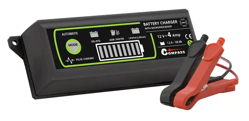 Nabíječka baterií 12V 4Amp PB/GEL/AGM/LiFePO4 Express Levering