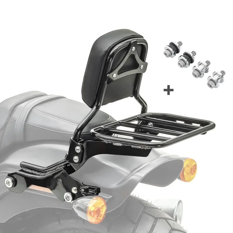 Betrouwbaar Sissybar passend voor Harley Davidson Fat Bob / 114 18-25 Craftride R1 met Montagekit zwart