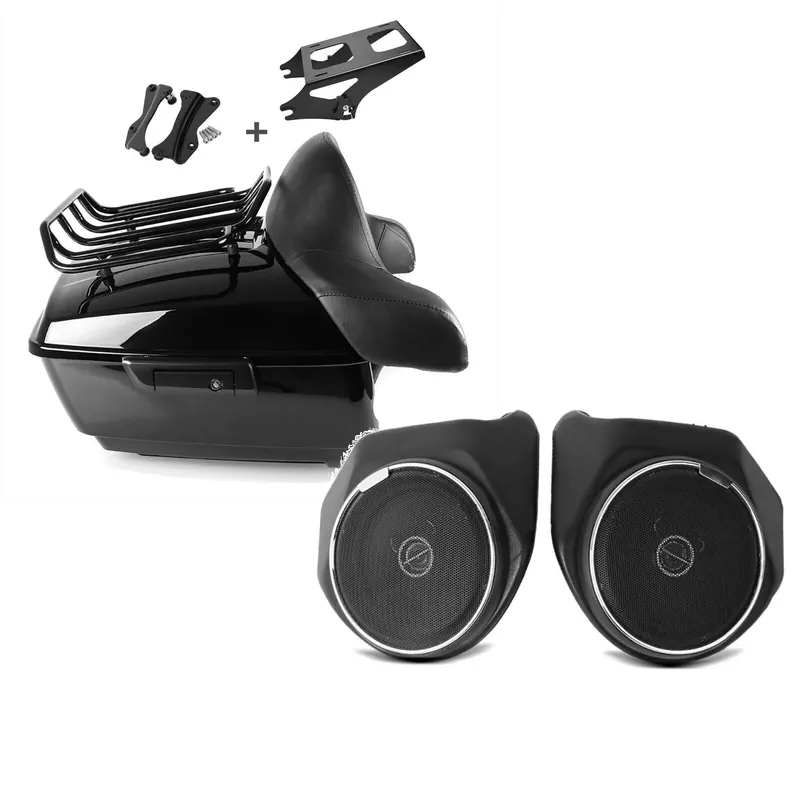 Shop Nu Set: Topkoffer King NLB passend voor Harley Davidson Street Glide Special 15-23 + docking kit Topcase Craftride + Luidspreker Kit passend voor harley Davidson Street Glide Special 15-22 Craftride