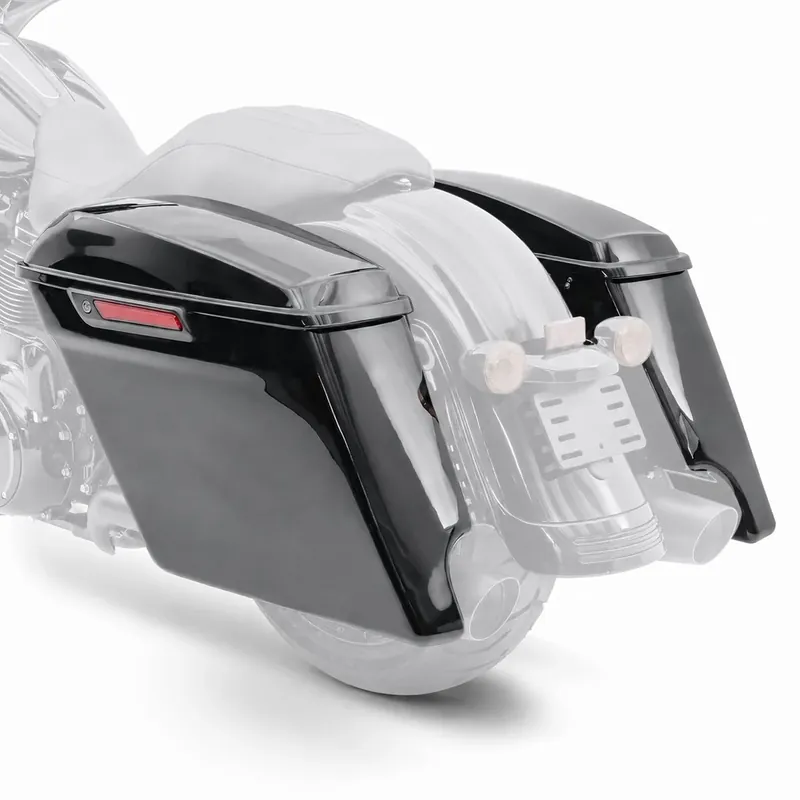 Zijkoffers Stretched passend voor Harley Davidson Road King (FLHR / I) 94-13 Black Latch Craftride Favoriet