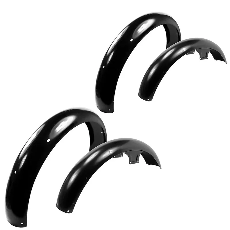 Set 2x Spatbord voor + achter passend voor Simson S50 / S51 / S70 mudguard + spatlappen Fender Craftride zwart Alleen Vandaag