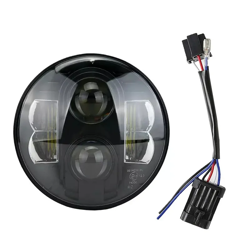 Express Levering LED koplamp 7 inch TH4 + adapter H4 naar H13