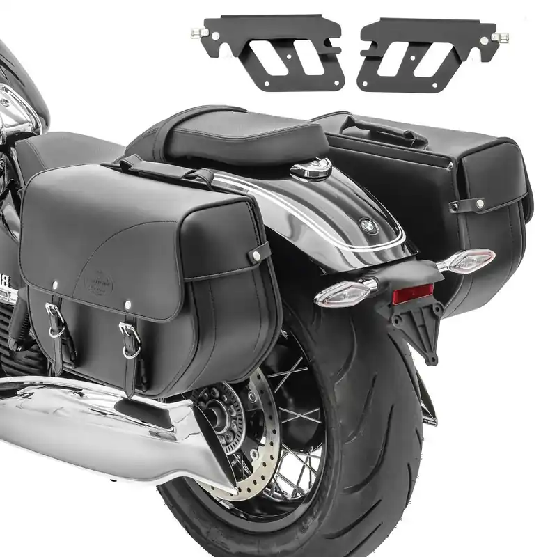 Beperkte Voorraad Set Zadeltassen + houders QL compatibel met BMW R 18 20-26 Craftride Oregon rechts-links