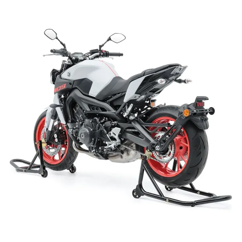Seizoensaanbieding Motor Paddockstand Set Achterwiel en Voorwiel ST4 zwart