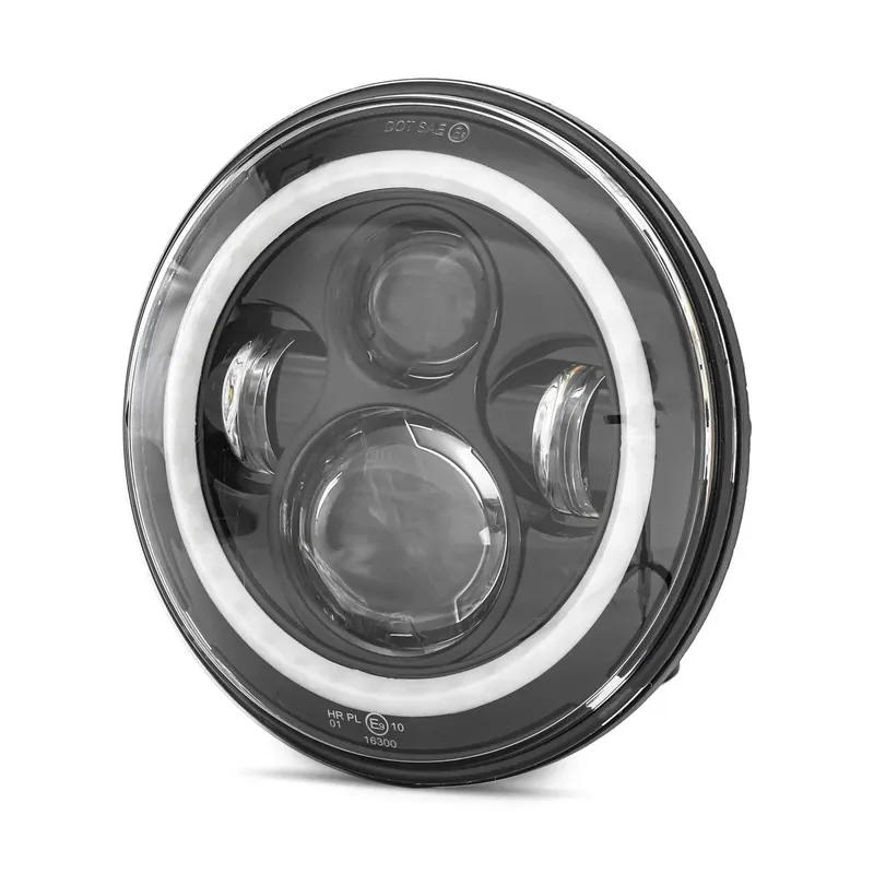 LED Koplamp 7" passend voor Harley Davidson Street Glide / Special met E keurmerk FS7 zwart Tijdelijk Beschikbaar