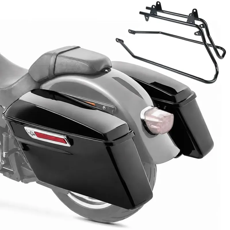 Zijkoffer passend voor Harley Davidson Heritage Softail Classic 88-17 Craftride incl. Kofferhouder zwart Finale Uitverkoop