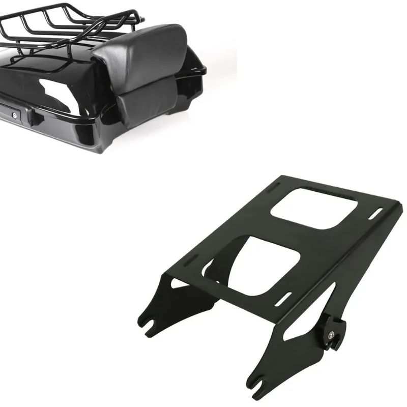 Set: Topcase passend voor Harley Davidson Street Glide Special 15-23 Craftride Razor GB1 incl bagagegrill zwart + Topkoffer Bagagedrager Rack TP afneembaar passend voor Harley Davidson Touring 14-23 zwart Craftride Flitsaanbieding