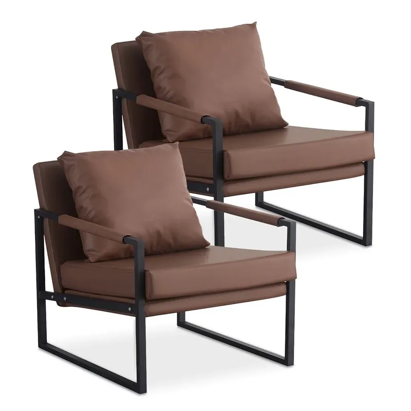 2x Leren woonkamerfauteuil Divit LW2 loungefauteuil DPLKM2 Superprijs