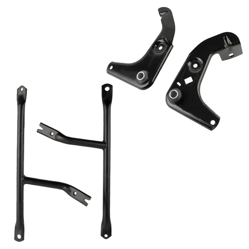 Meest Verkocht Set: Bovenframe beugel links/rechts passend voor Simson S50/S51/S70 Craftride RO2 beugels paar zwart + motorbevestiging links/rechts RO4 zwart