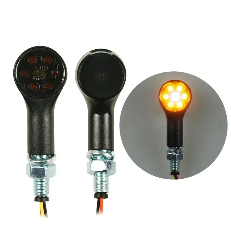 Veilige Betaling Motor LED knipperlichten vooraan met positielicht Lumitecs LP17 richtingaanwijzer zwart getint